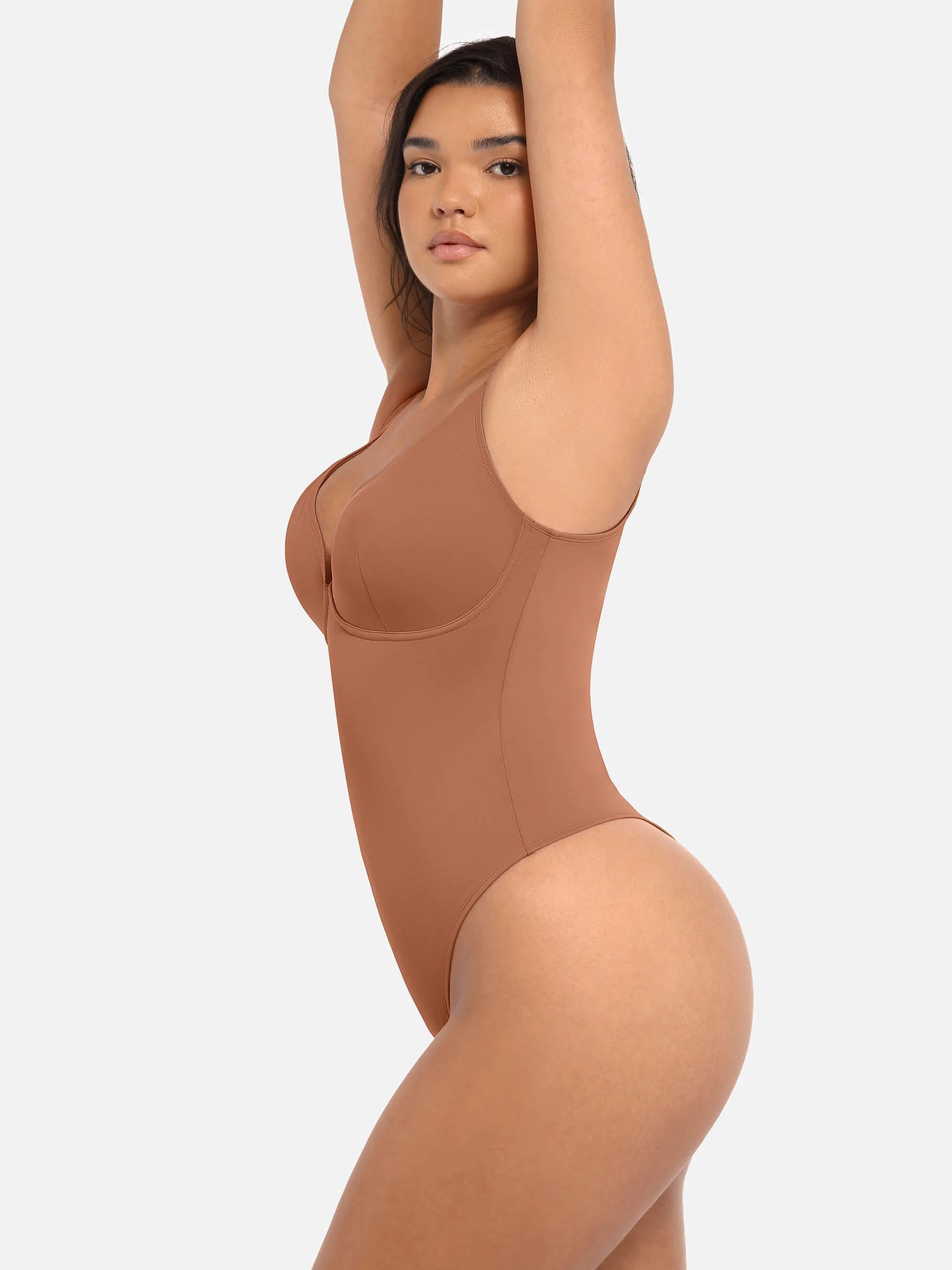 Feelingirl Deep V Neck Tummy Control Shapewear Bodysuit