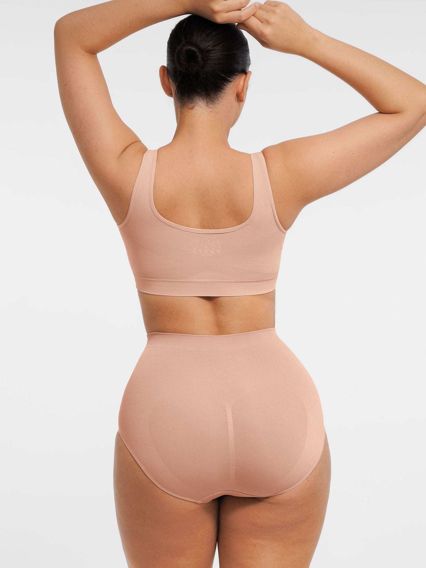 Feelingirl Seamless Wide Straps Bra  & Seamless Tummy Control Brief Set