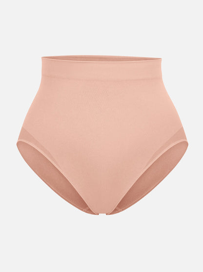 Feelingirl Seamless High-Waist Tummy Control Antibacterial Peach Hip Brief