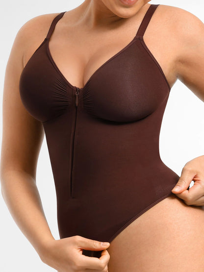 Feelingirl Tummy Control Seamless Zipper Shaping Bodysuit