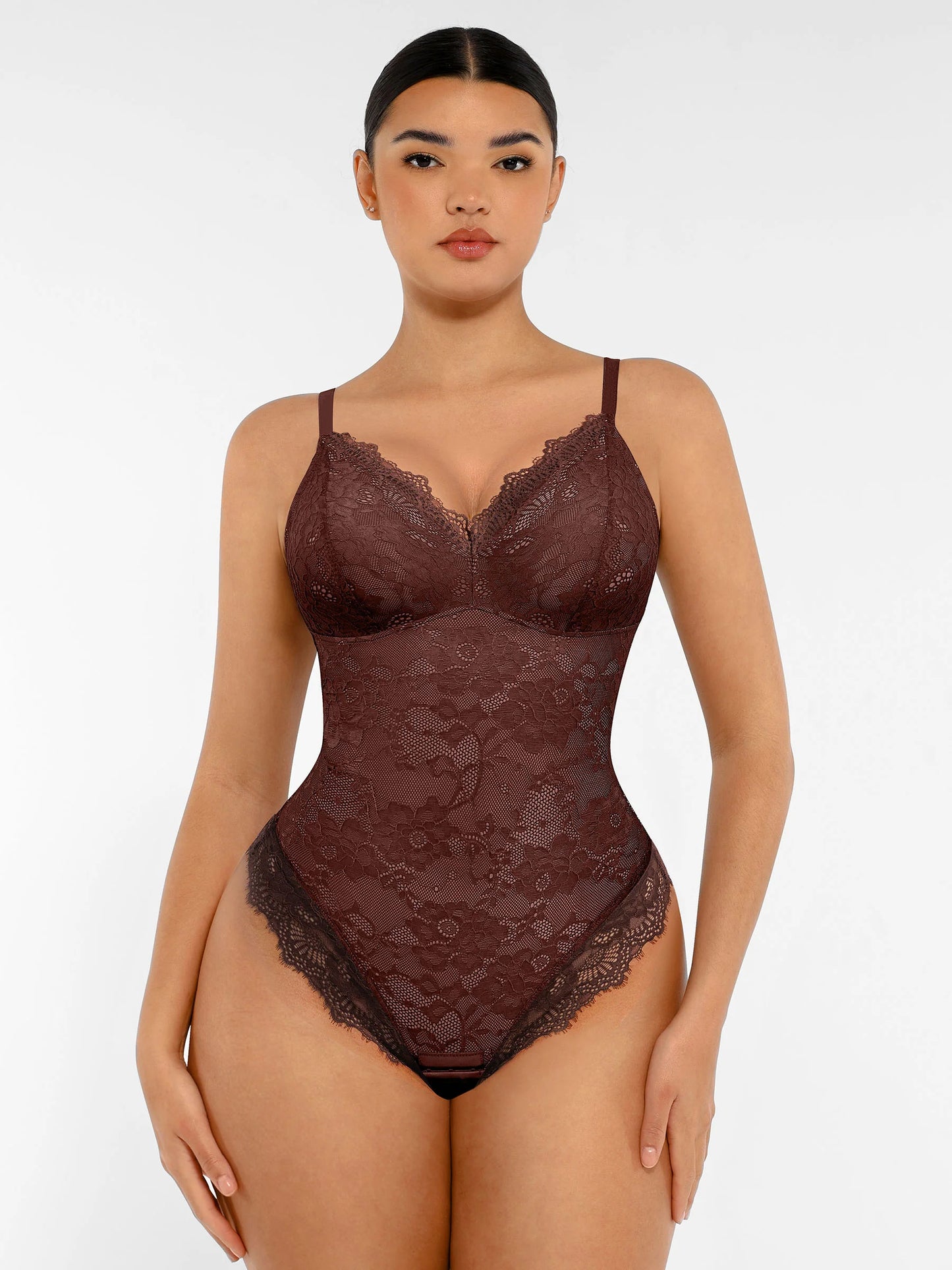 Feelingirl Lace V Neck Full Bodysuit Underwear [BOGO]