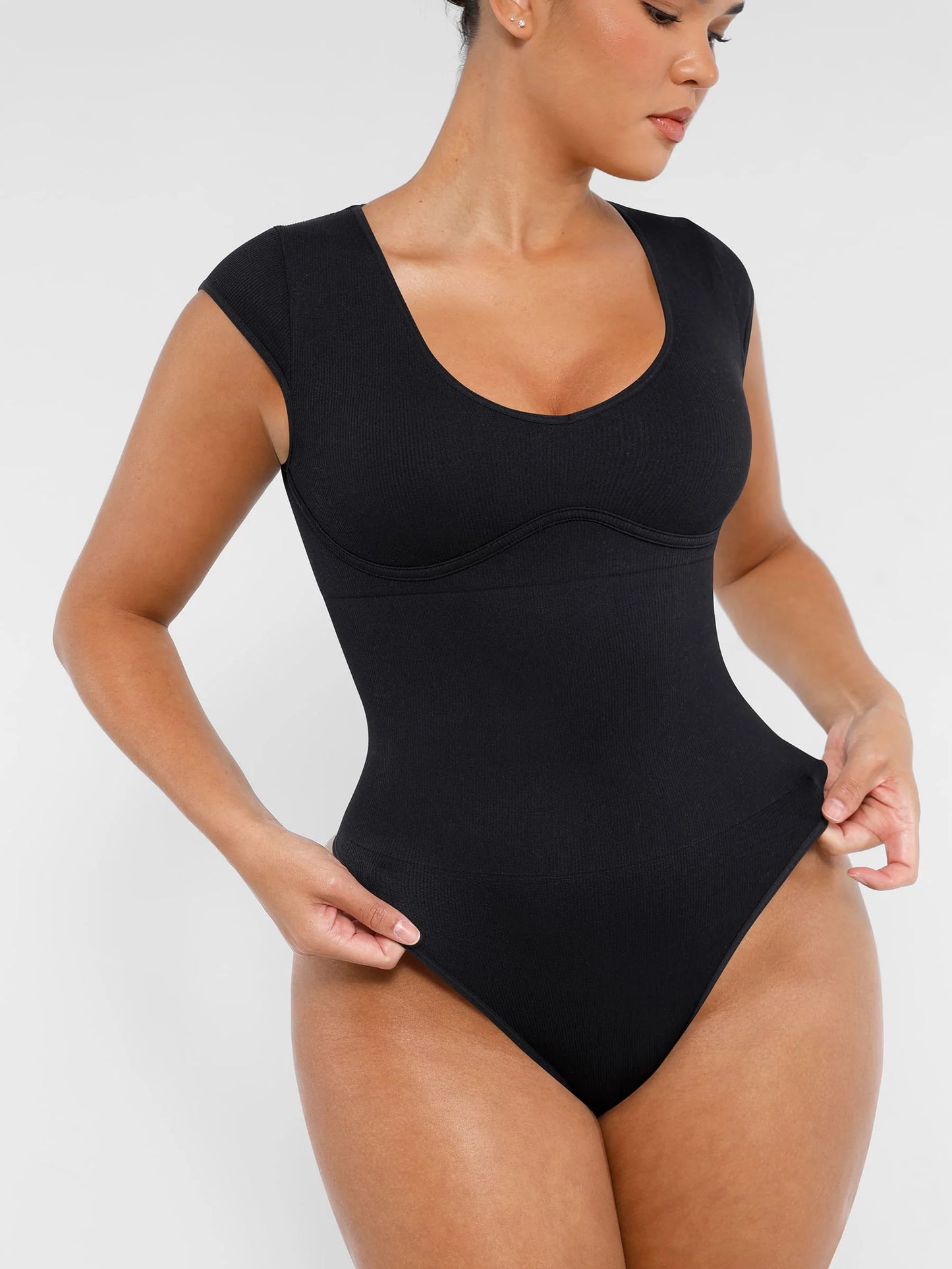 Feelingirl Bodysuit Tummy Control Shapewear Body Shaper Jumpsuit Top Going Out Shirt