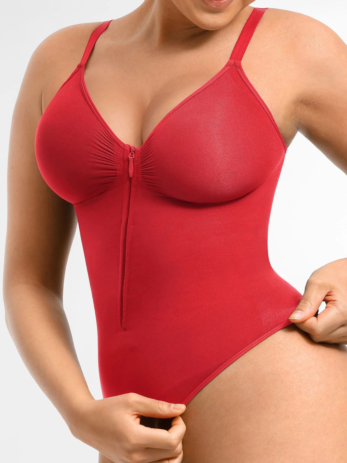 Feelingirl  Seamless Shaping Tummy Control Zipper Bodysuit