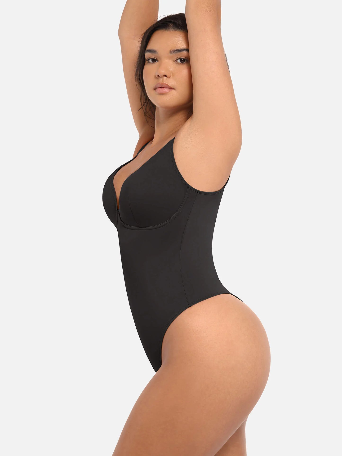 Feelingirl 2-Pack Deep V Neck Tummy Control Shapewear Bodysuit Bundle