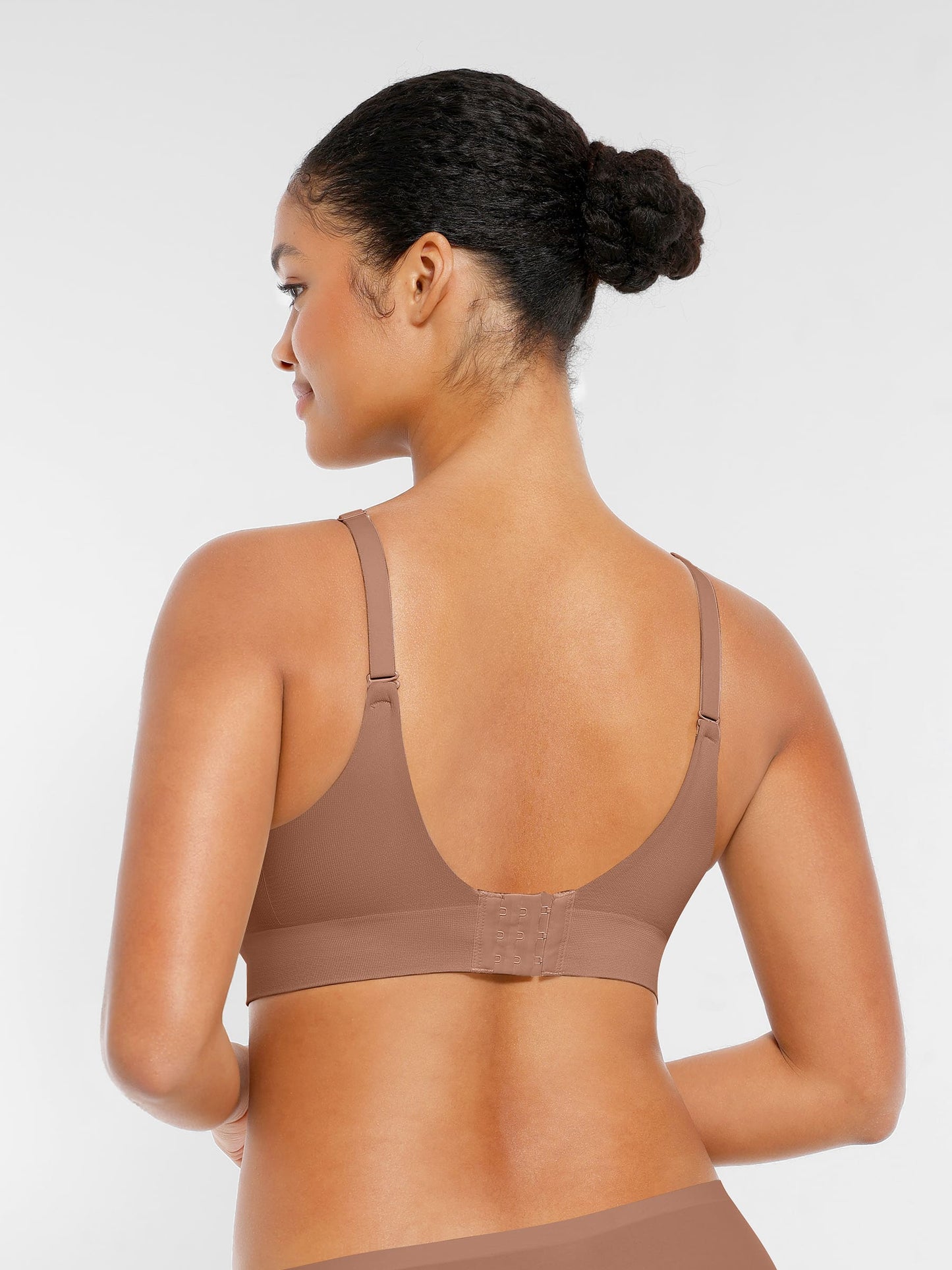 Feelingirl Wireless Seamless Push-Up V-neck Bra