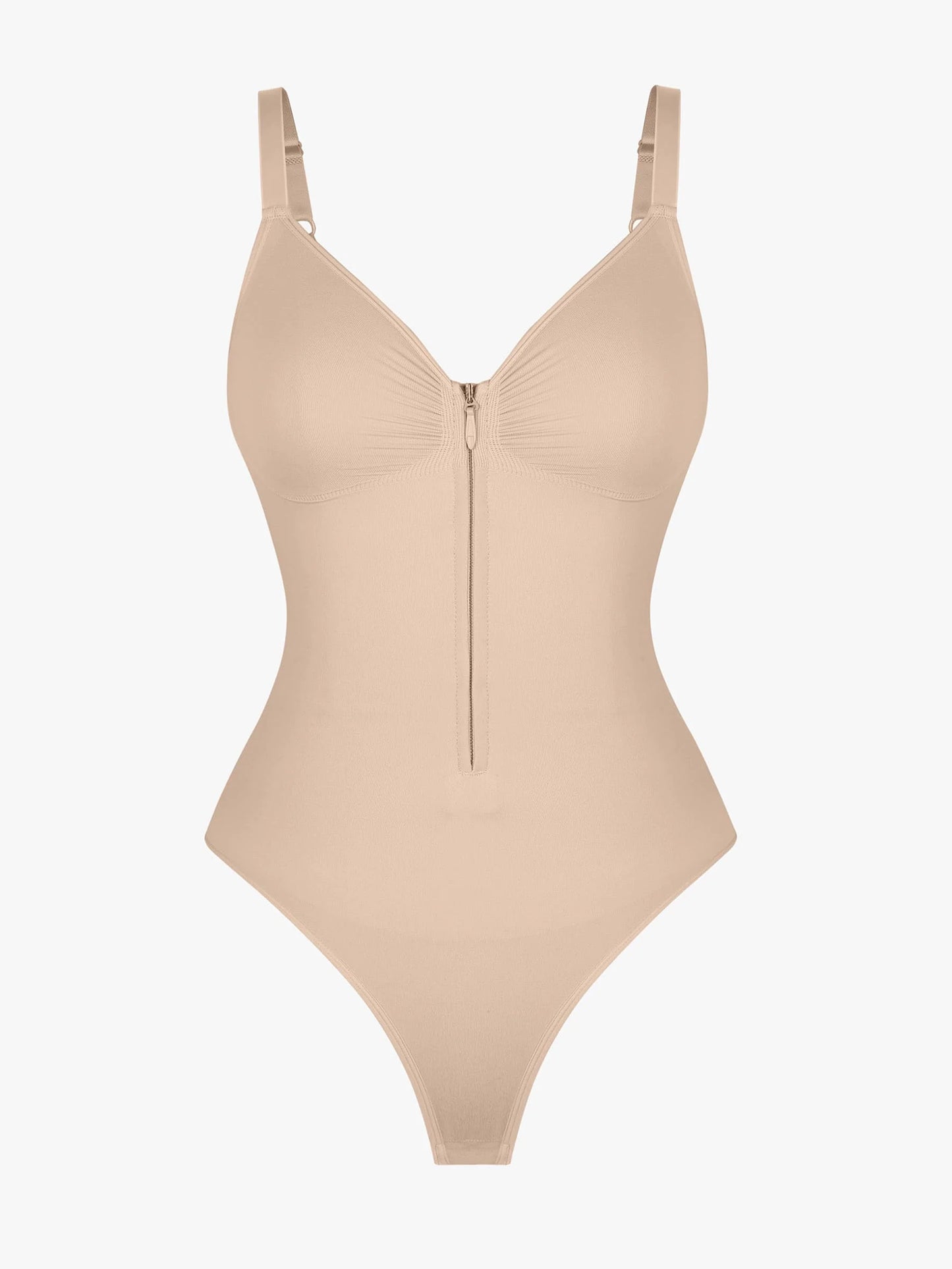 Feelingirl Tummy Control Seamless Zipper Shaping Bodysuit [BOGO]