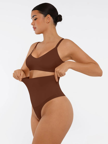 Feelingirl Mid-Waisted Thong Tummy Control Shaper Panties