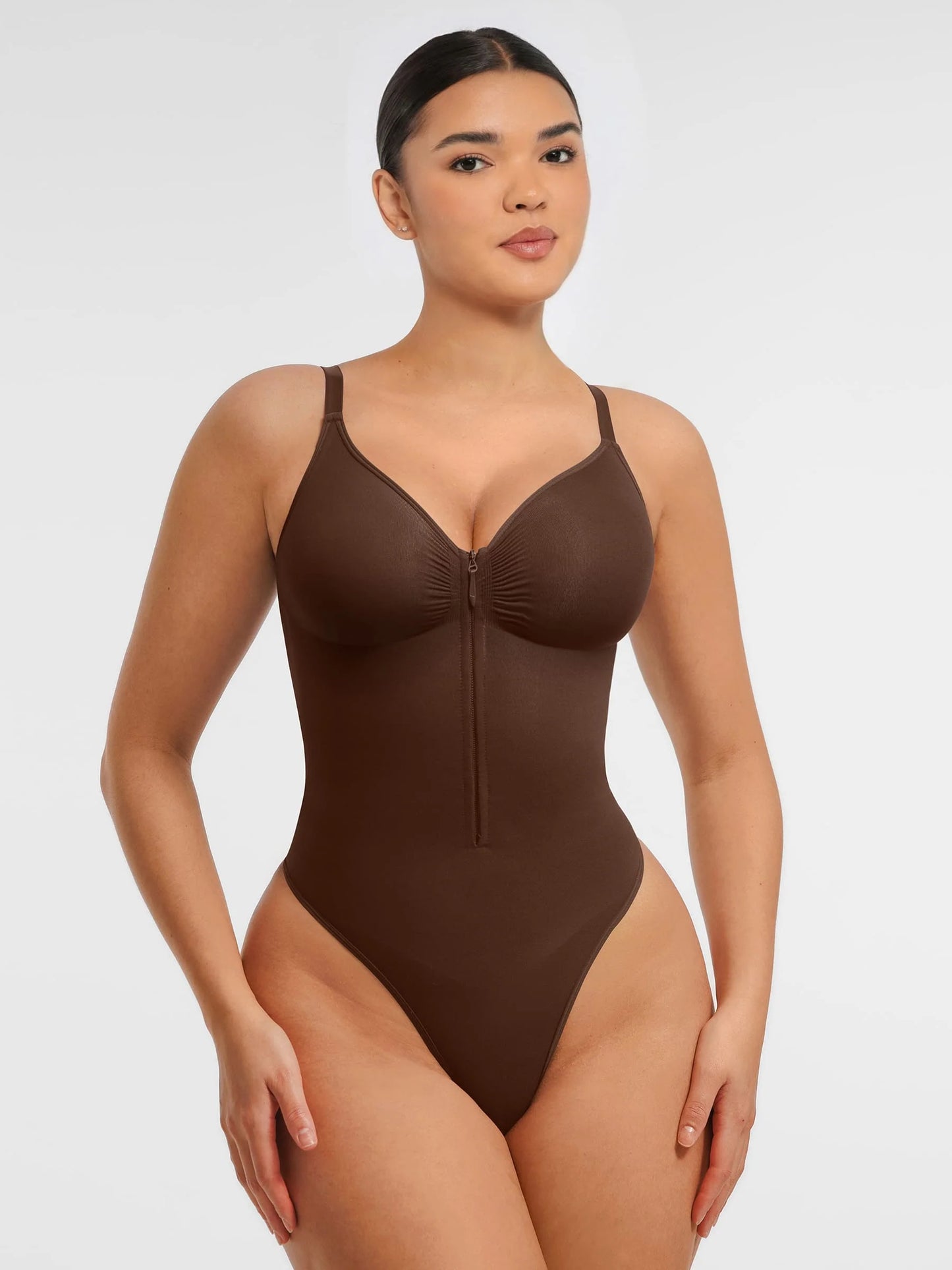 Feelingirl Tummy Control Seamless Zipper Shaping Bodysuit [BOGO]