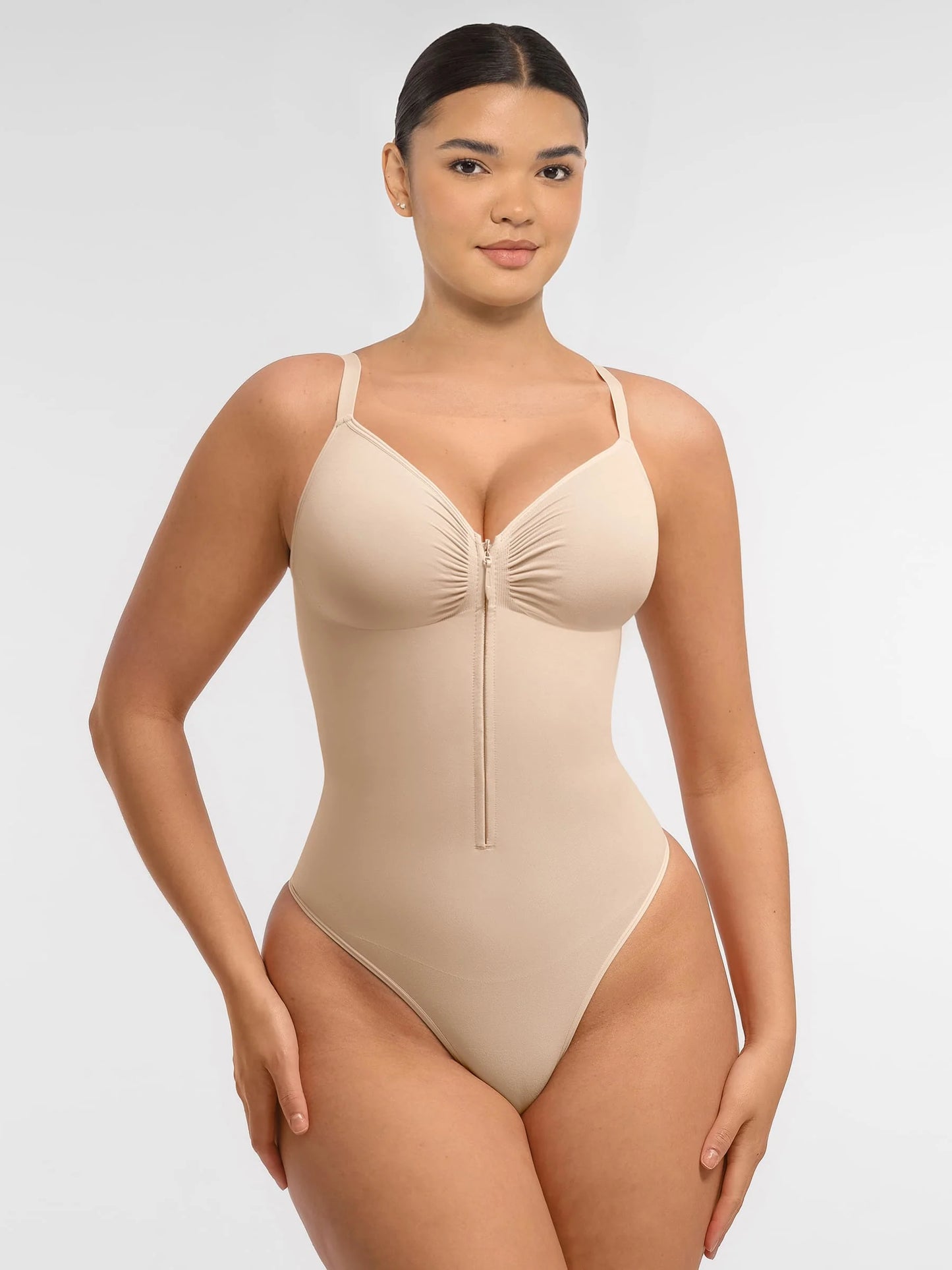 Feelingirl Tummy Control Seamless Zipper Shaping Bodysuit [BOGO]