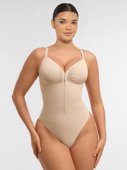 Feelingirl Tummy Control Seamless Zipper Shaping Bodysuit [BOGO]