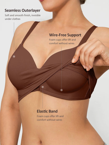 Feelingirl 1 Push-Up Seamless Bra + 1 Smooth Seamless Bra