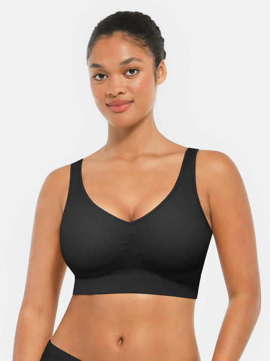 Feelingirl Seamless Comfort Bra with Smoothing Support and Adjustable Straps