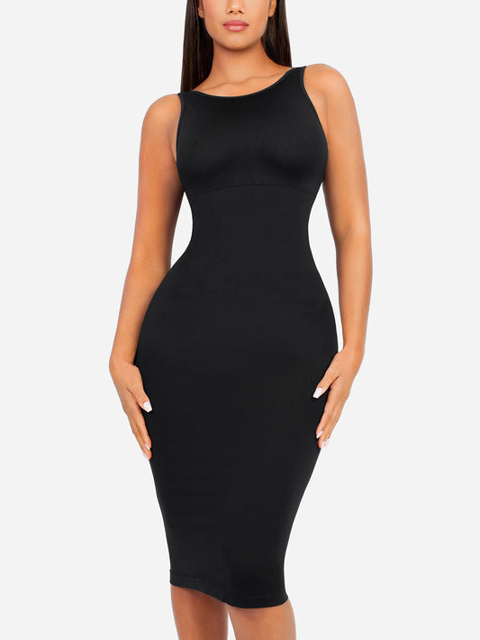 Feelingirl Seamless Eco-Friendly Large U-Back Shaper Dress with Built-In Bra