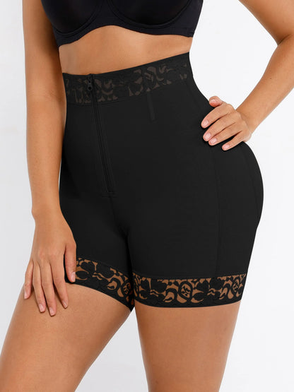 Feelingirl Tummy Control Shaping Shorts Butt Lifter with Clasps and Zipper