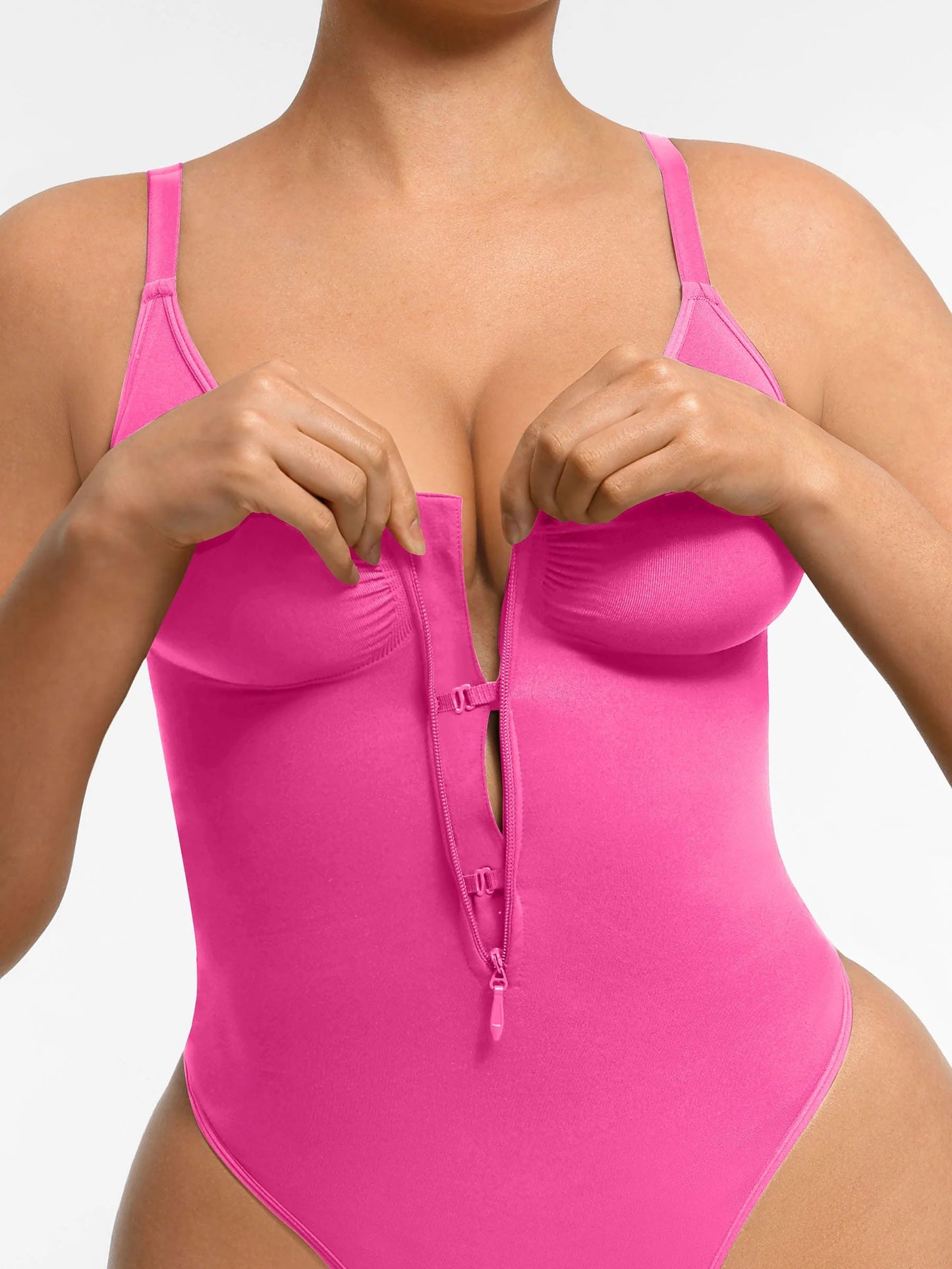 Feelingirl  Seamless Shaping Tummy Control Zipper Bodysuit