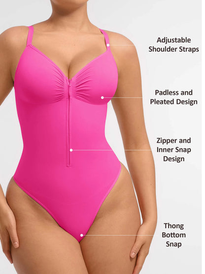 Feelingirl Tummy Control Seamless Zipper Shaping Bodysuit [BOGO]