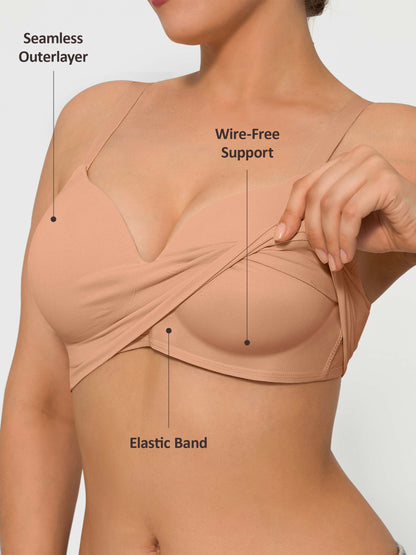 Feelingirl Full Coverage Push-Up Comfort Wireless Bra