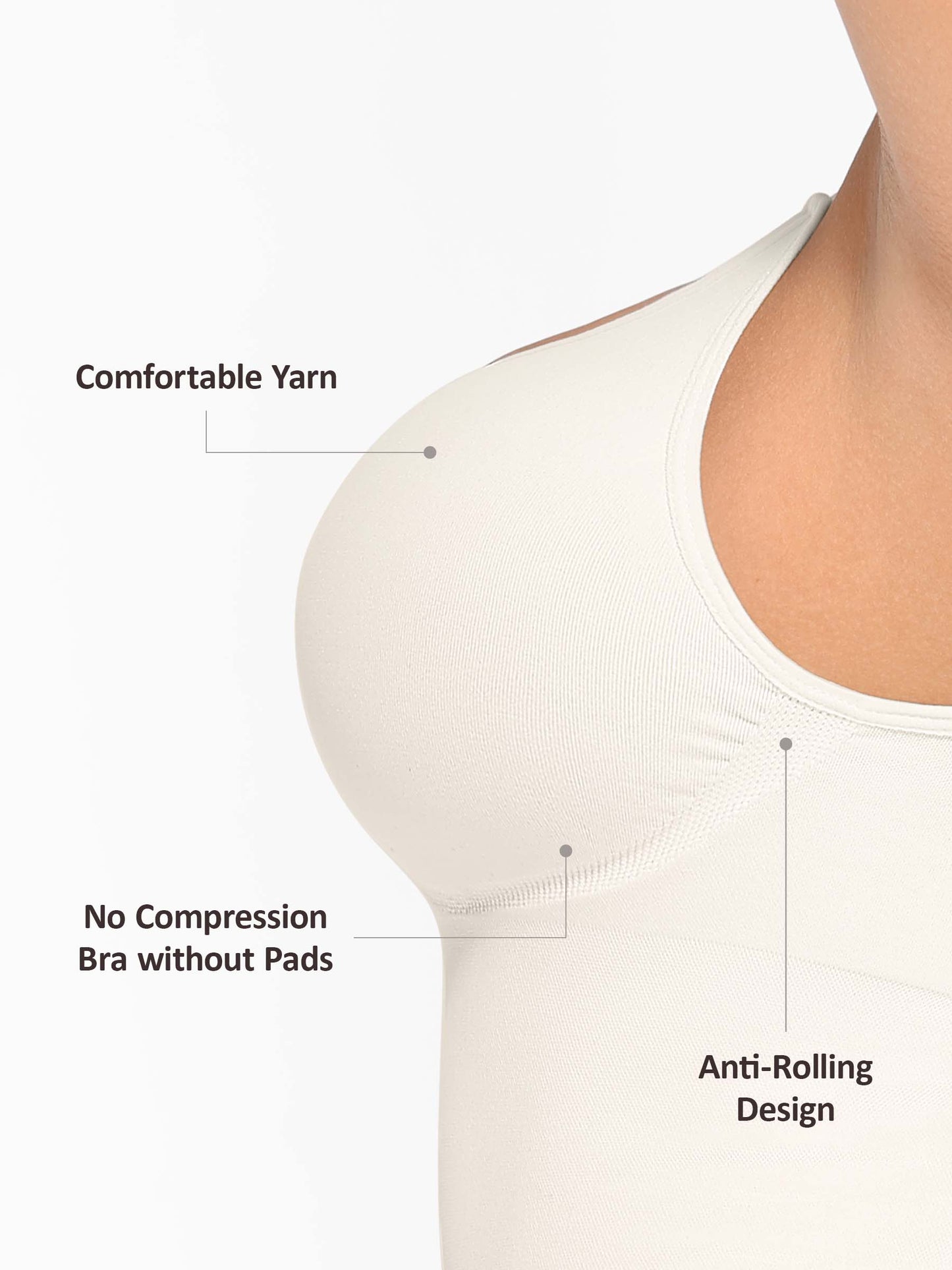 Feelingirl Second Skin Bust Support Tummy Control Shaping Tank Top
