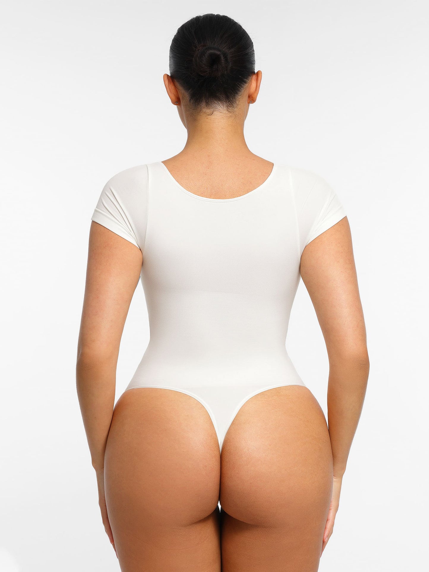 Feelingirl Tummy Control Seamless Short-Sleeve Bodysuit